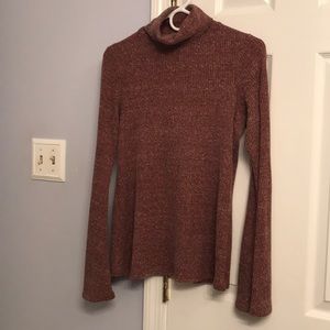Bell Sleeve Turtleneck Sweater